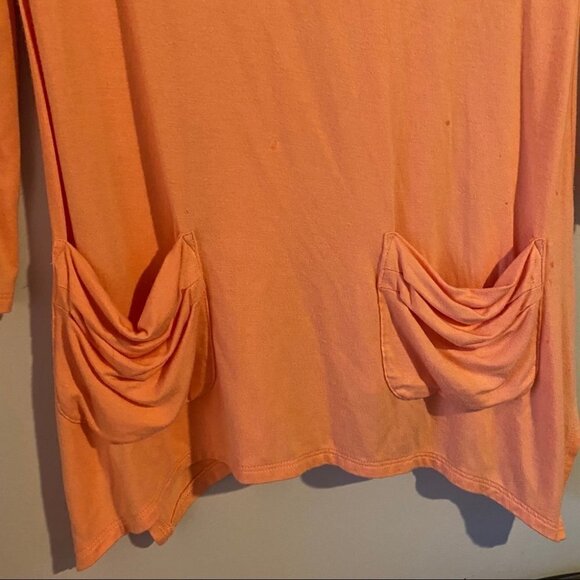 Soft Surroundings Orange Freya Tunic Top Petite XS - Picture 3 of 7